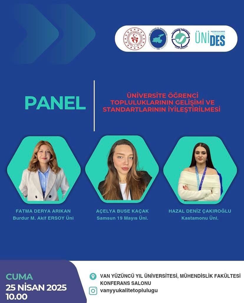 Tasarım Öğrenci Topluluğu Başkanımız Hazal Deniz Çakıroğlu, Van 100. Yıl Üniversitesi’nde Üniversitemizi Temsil Etti