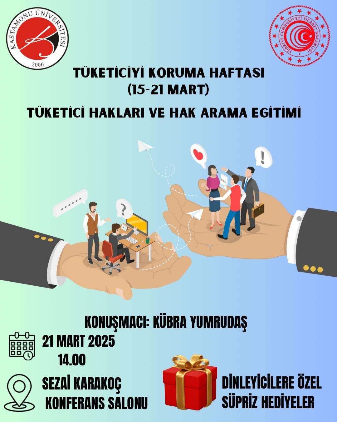 "Tüketici Haftası Kutlamaları" Konulu Eğitim Duyurusu