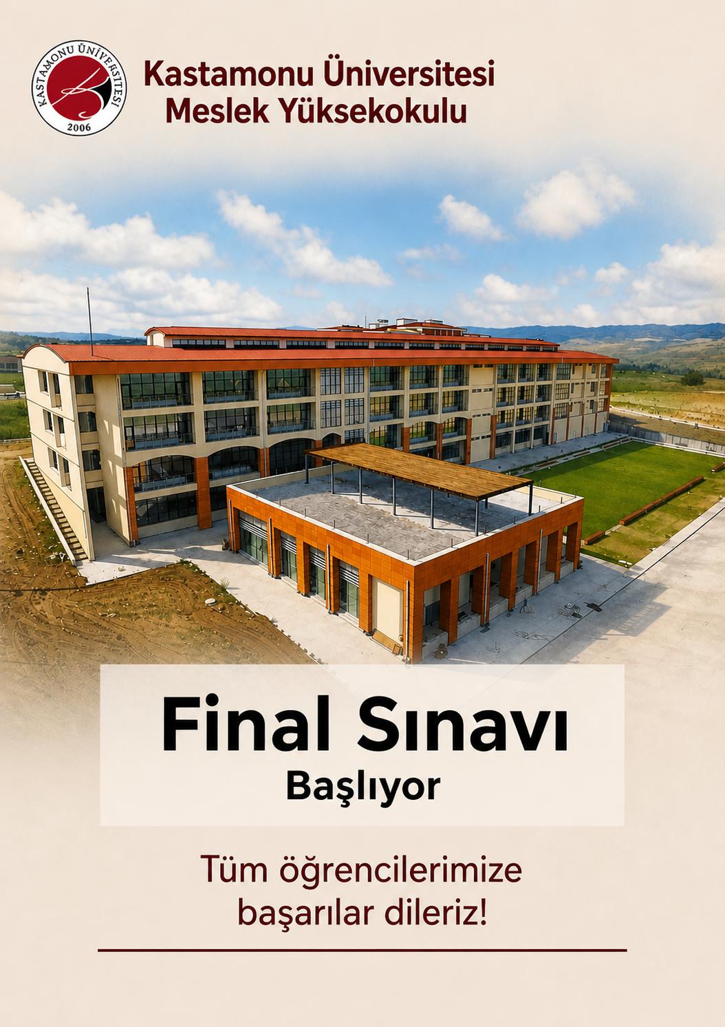 2025-2026 Eğitim-Öğretim Yılı Bahar Yarıyılı Final Sınav Programları İlan Edilmiştir