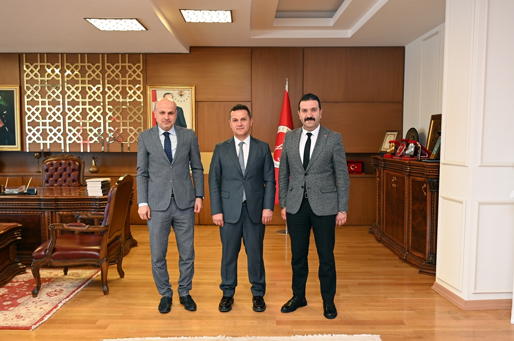 MHP Kastamonu İl Başkanı Emre ŞAHİN ve Meslek Yüksekokulu Müdürümüz Doç. Dr. Muhammed SALMAN'dan Rektörümüze Ziyaret 