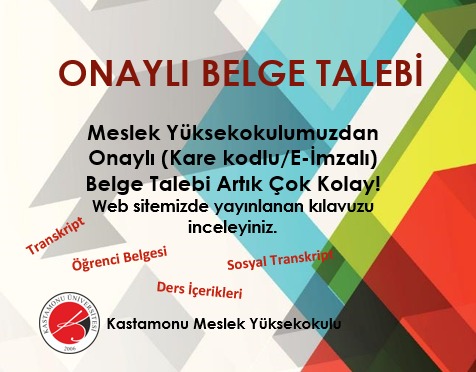 Onaylı Belge Talebi Duyurusu