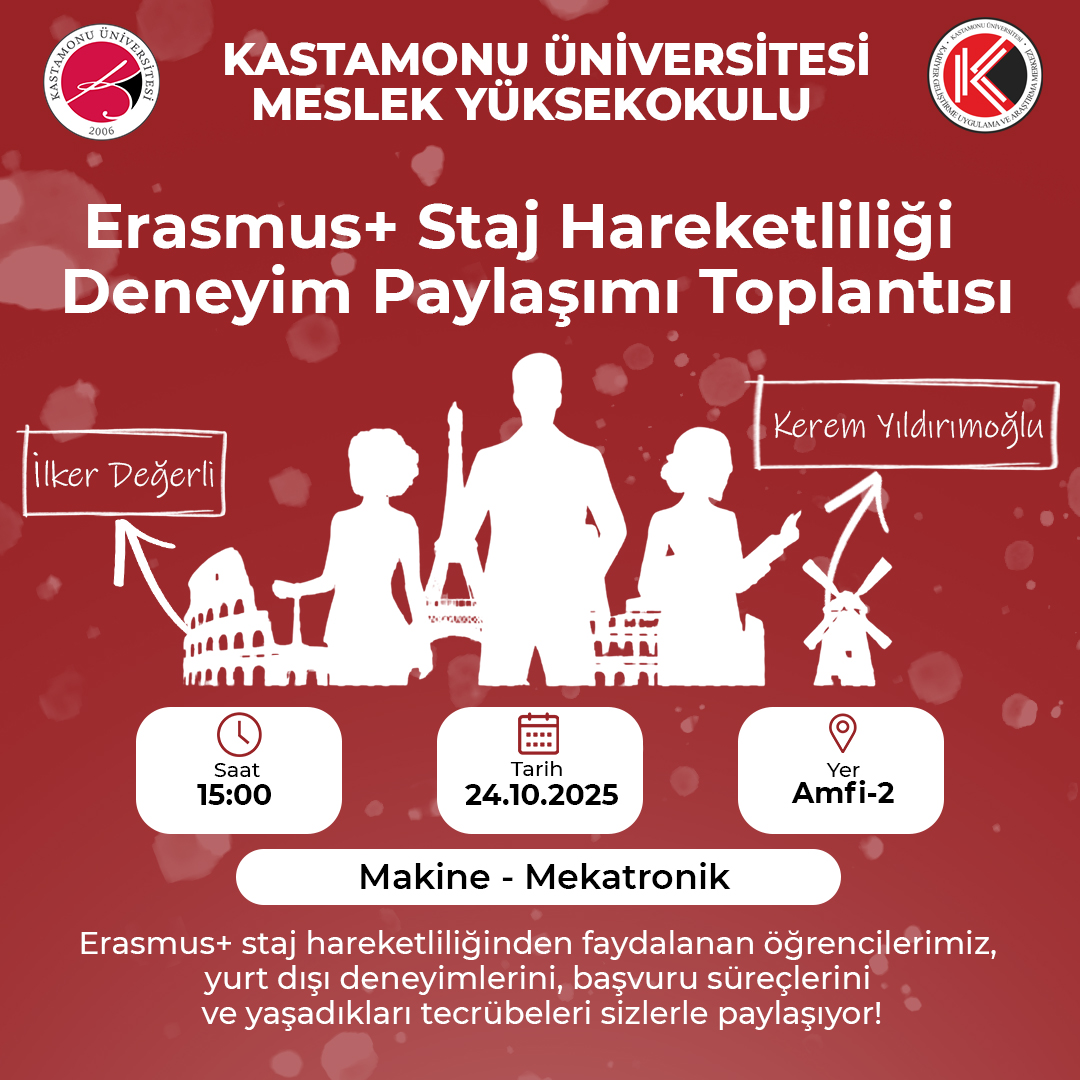 Erasmus+ Staj Hareketliliği Deneyim Paylaşımı Toplantısı