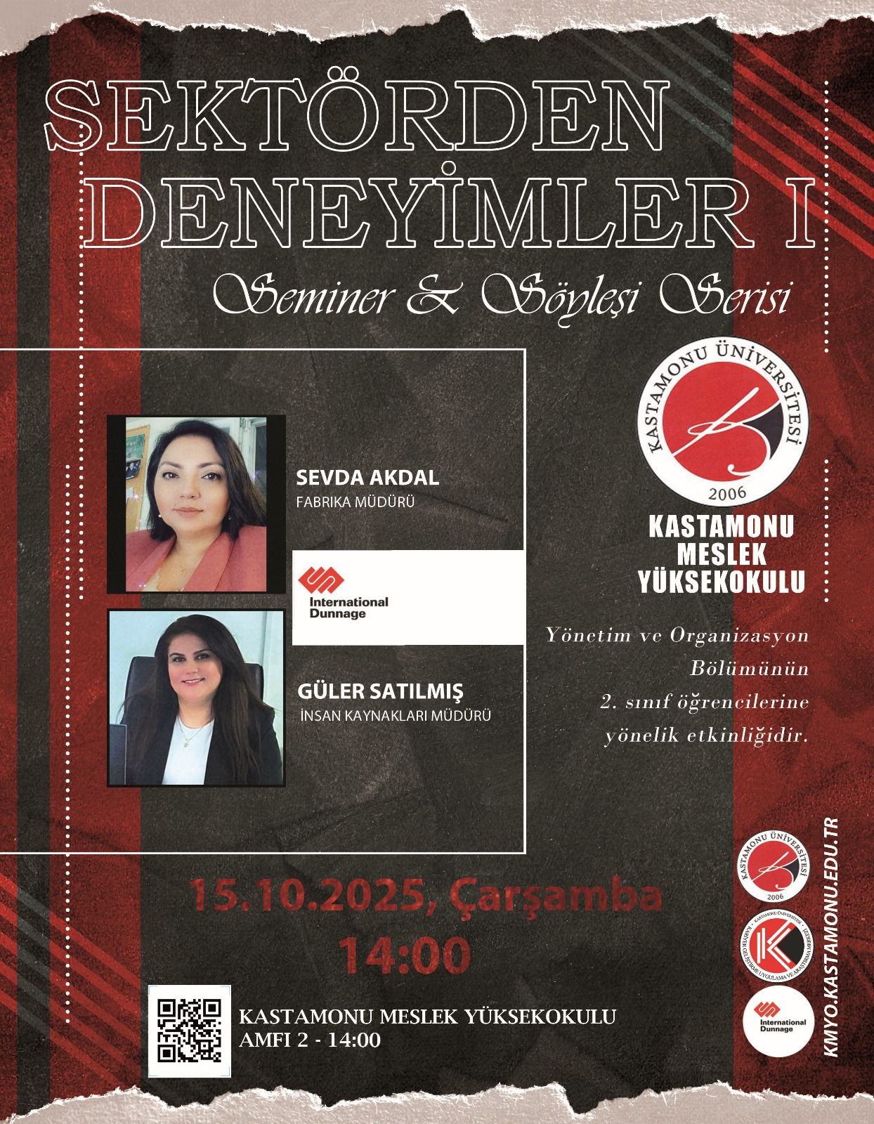Sektörden Deneyimler Söyleşi&Seminer Duyurusu