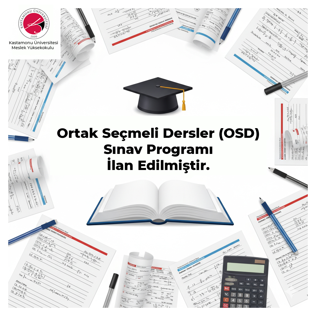 2025-2026 Güz Yarıyılı Ortak Seçmeli Dersler (OSD) Arasınav Programı